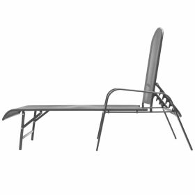 vidaXL Sun Lounger Steel Anthracite