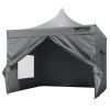 VEVOR 10x10 FT Pop up Canopy with Removable Sidewalls, Instant Canopies Portable Gazebo & Wheeled Bag, UV Resistant Waterproof