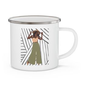 Enamel Camping Mug, Say It Soul, Its Her Groove Thing Positive Inspiration