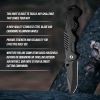 Outdoor Companion Knife - Durable G10 Handle, Multi-Functional, Stainless Steel Blade, Pocket-Sized, Camping, Hiking