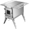 VEVOR Tent Wood Stove,Outdoor Camping Wood Burning Stove Stainless Steel With Folding Pipe