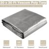 20x30ft Heavy Duty Poly Tarp/ Silver+Black