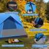 3 Person Outdoor Camping Tent with Removable Floor Mat for Camping Hiking Traveling