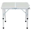 VEVOR Folding Camping Table, Adjustable Height Outdoor Portable Side Tables, Lightweight Fold Up Table, Aluminum & MDF Ultra Compact Work Table