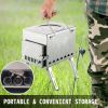 VEVOR Tent Wood Stove 17.5x14.7x10.6 inch, Camping Wood Stove 304 Stainless Steel With Folding Pipe