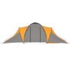 Camping Tent 6 Persons Gray and Orange