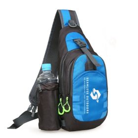 "Seamless Outdoors Colorful Sling Bag With Water Slot " (Color: Blue)