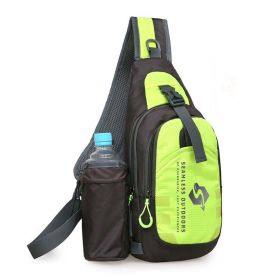 "Seamless Outdoors Colorful Sling Bag With Water Slot " (Color: Green)