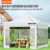 VEVOR Pop Up Canopy Tent, 10 x 10 FT, Outdoor Patio Gazebo Tent with Removable Sidewalls and Wheeled Bag