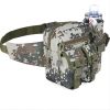 1pc Men's Adjustable Denim Camouflage Large Capacity Zipper Waist Bag Casual Trendy For Outdoor Travel Daily Commute